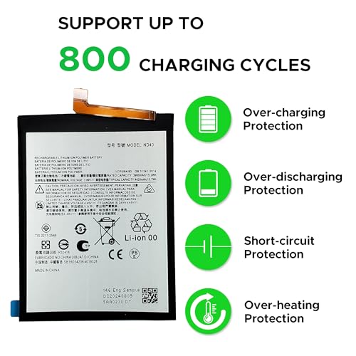 Image of GREEN FUSION Compatible with Moto Edge 30 XT2203 New Battery Replacement ND40, with Toolkit