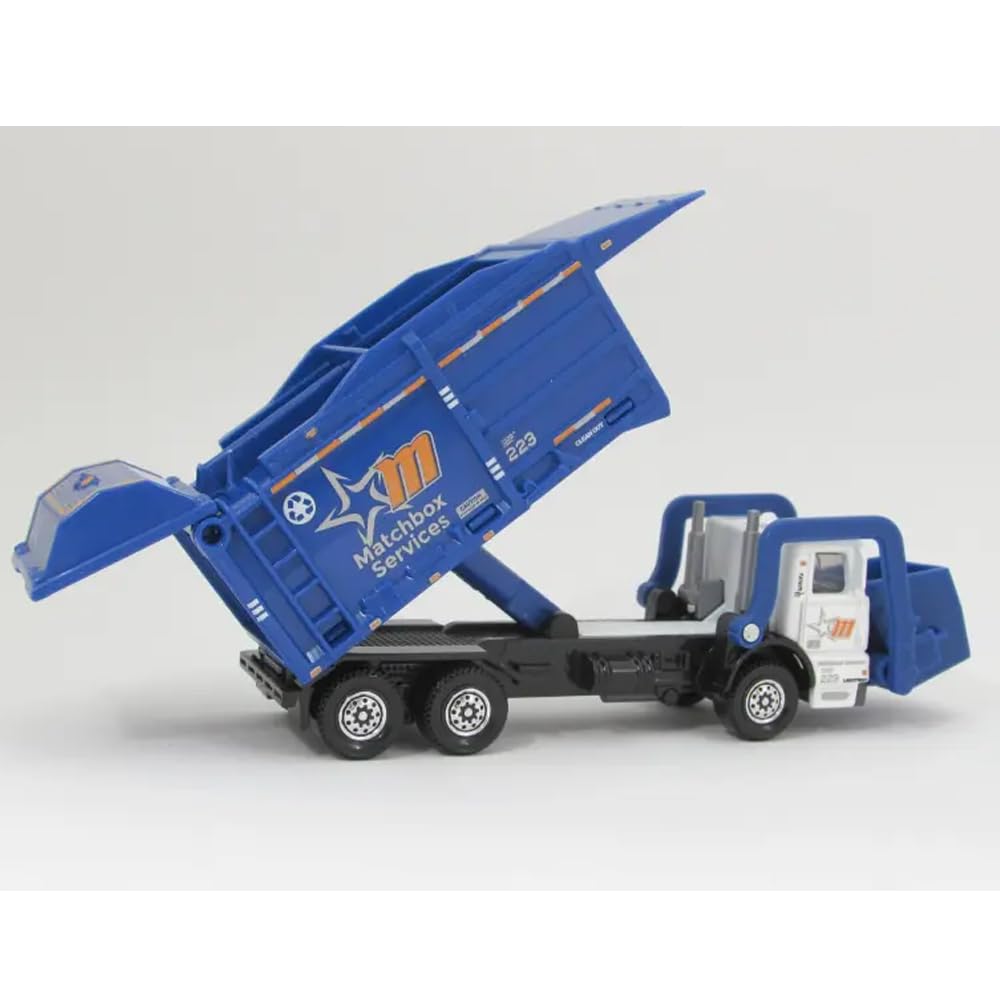 Matchbox LKW Müllwagen Miniatur 2 x 3 inches Blau, 3+ Jahre, Unisex-Kinder