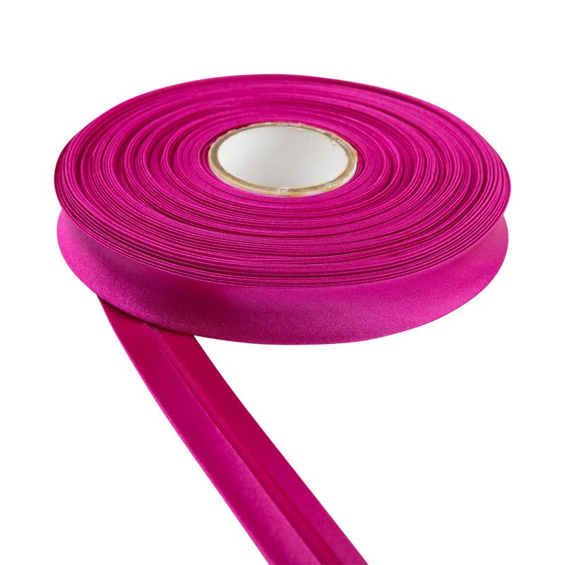Satin Bias Binding Tape for Bunting Craft Art Piping Hemming Binding Seams Finishing Raw Edges DIY Garment and Trimming Sewing Quilting Apparel Decoration (Violet,5m)