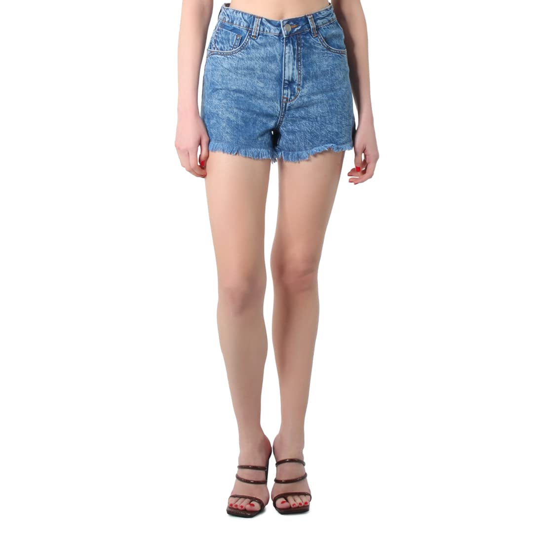 Side Slit Raw Hem Denim Shorts | Premium Fashionable Footwear & Apparel for Daily Comfort & Style-image-22