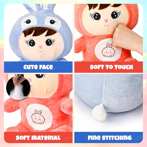 Image of Zest 4 Toyz Soft Toy for Girls (40 cm) | Baby Toys | Cute Stuffed Animal Plush Toy | Rabbit Soft Toy Cuddly Teddy Bear for Kids | Birthday Gift for Girls - Multicolor