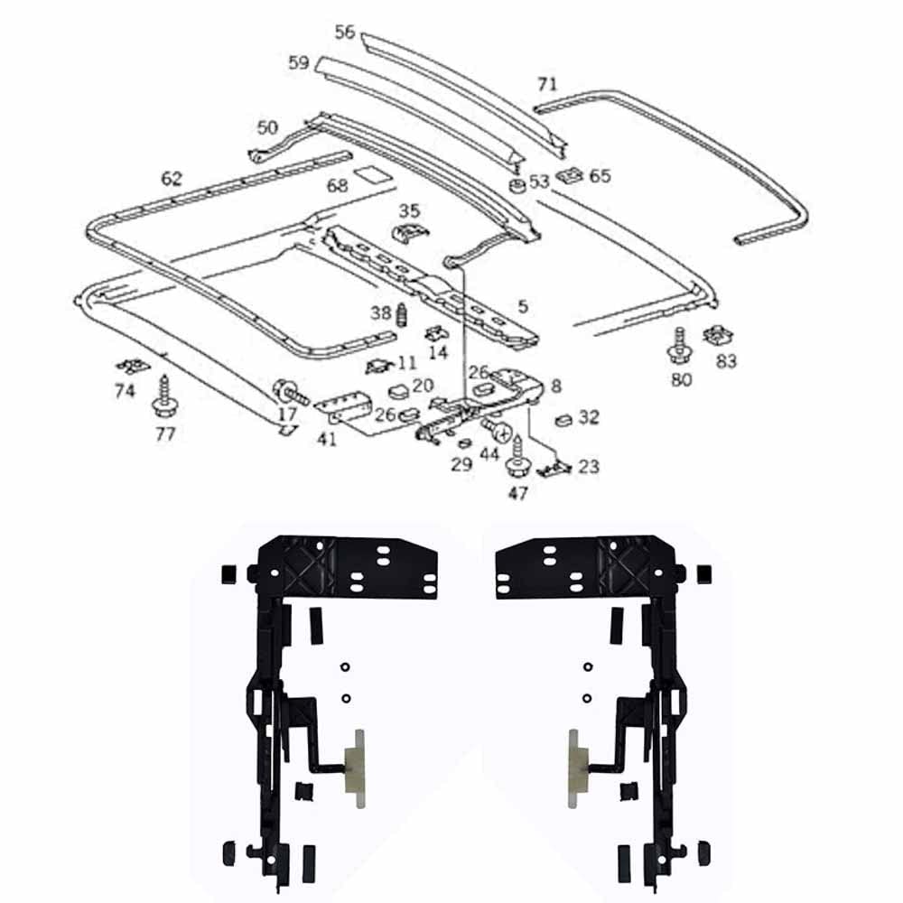 アクセサリー 2018_t_s_2014 VIP KROM Sunroof Repair Left and Right Complete Set