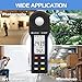 HoldPeak Illuminance Light Meter with Bluetooth, Digital Lux Foot Candles Meter 0.1~400,000 Lux with 270º Rotating Sensor, Lumen Meter Luxmeter for Plants, Car Headlights, Home & Office LEDs