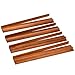 Yellow Mountain Imports Classic Chestnut Color Wooden Mahjong Game Racks with Pushers, 18 Inches - Set of 4 (Includes Magnetically Attached Mahjong Pushers)