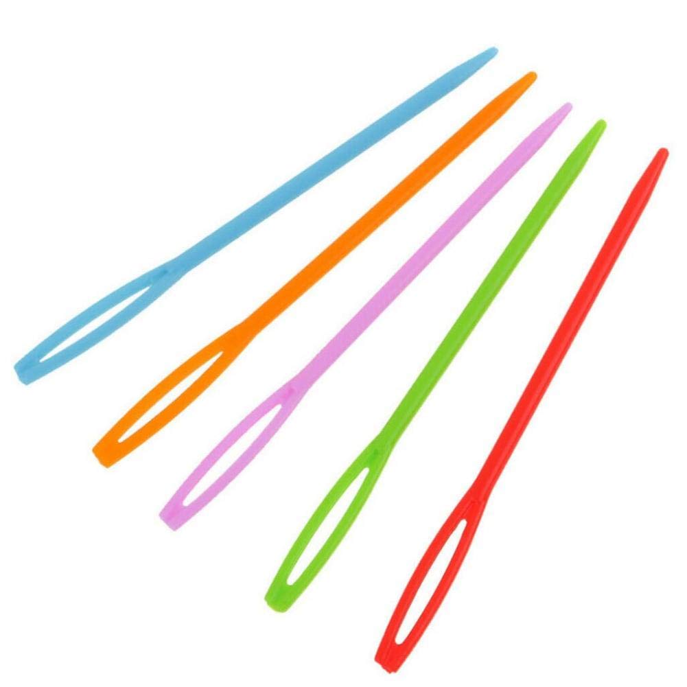 Ayrsjcl 10Pcs Big Eye Plastic Sewing Needles For Kid Wool Cross Stitch Knitting Crochet 7Cm Sewing Craft