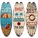 AC Wand  günstig Kaufen-Operitacx 3 Stück Surfbrett-Schilder, Strand-Willkommensschild, Tropisches Bar-Schild, Hängende Ornament für Meer, Wand, Zuhause, Surf-Dekoration, Surfbrett Deko, Sommerdeko