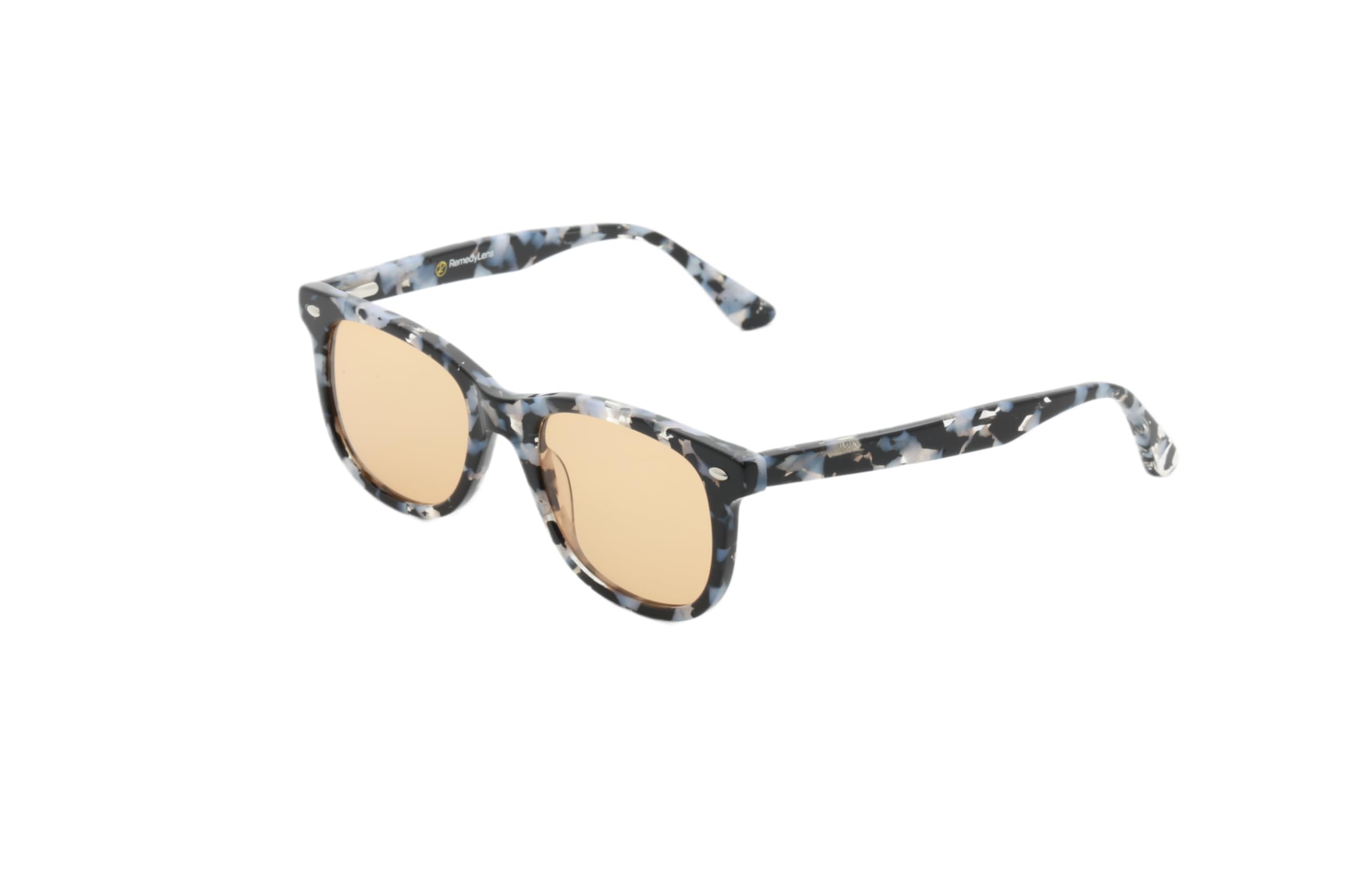 Gafas de filtro Brooke FL-41 para MIGRAINE y sensibilidad a la luz, Tortuga azul, Talla única