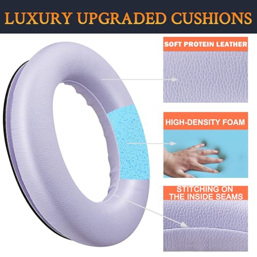 Image of SOULWIT Earpads Replacement for Bose QuietComfort 45 (QC45) /QuietComfort SE (QC SE) /New Quiet Comfort Wireless Over-Ear Headphones, Ear Pads Cushions with Softer Protein Leather - Chilled Lilac