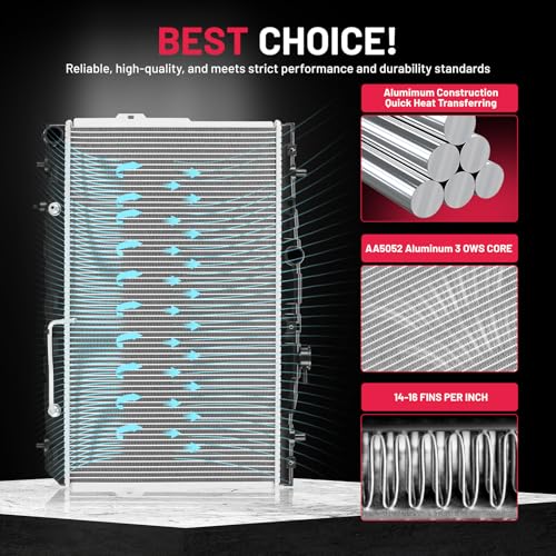 Image of BDFHYK 2387 Aluminum Radiator for Hyundai Elantra 01-06, Tiburon 03-08