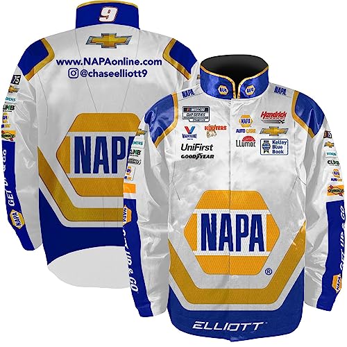 Checkered Flag Sports Chase Elliott 2023 NAPA Uniform Pit Jacket White (as1, alpha, l, regular, regular) Checkered Flag Sports Chase Elliott 2023 NAPA Uniform Pit Jacket White (as1, alpha, l, regular, regular)