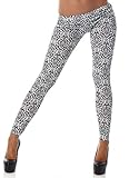 Verschiedene Designvarianten Q.A. Damen Leggings lang in verschiedenen Designvarianten, schwarz weiß Variante 2 Größe 34-40