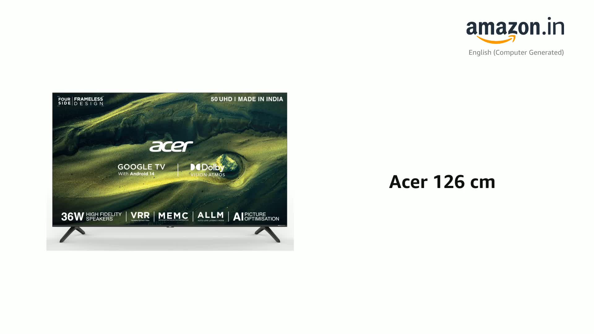 acer 126 cm (50 inches) L Series Ultra HD Smart LED Google TV