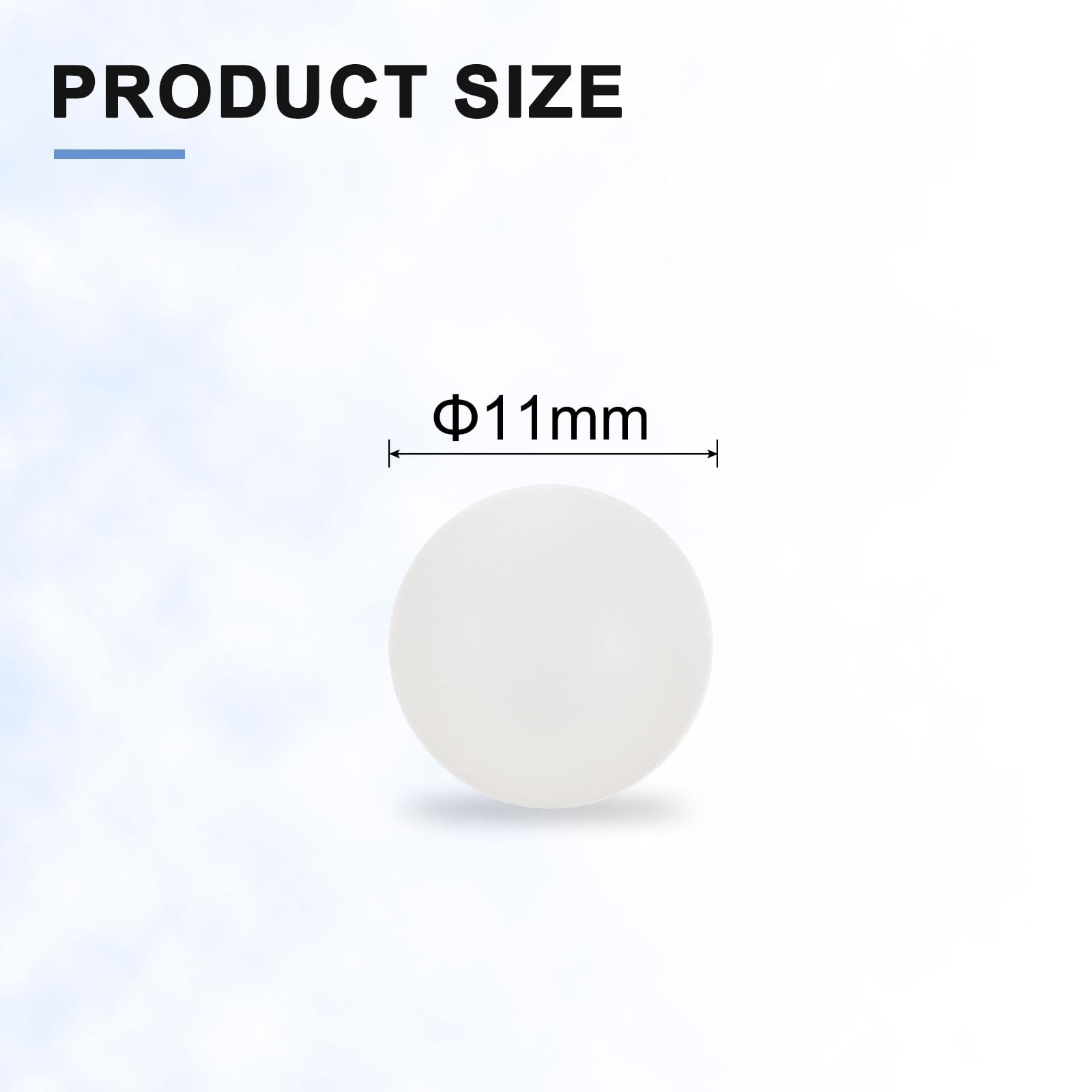 Sfere Di Cuscinetto In Plastica PP 11mm Sfere Solide Di Precisione Bianco 100pcs