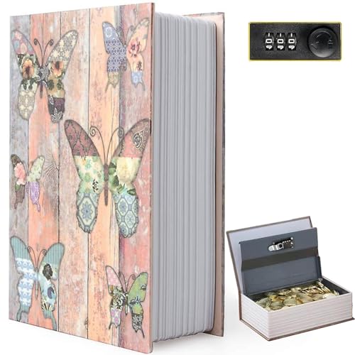 La Mejor Lista de Caja para Guardar Dinero los 5 mejores. 45 Límite-MX Caja Fuerte Imitación Libro,Alcancia de Libro con Combinación Portátil para Hogar, Oficina,Caja Fuerte Libro,Para guardar joyas, pasaportes, dinero en efectivo,...