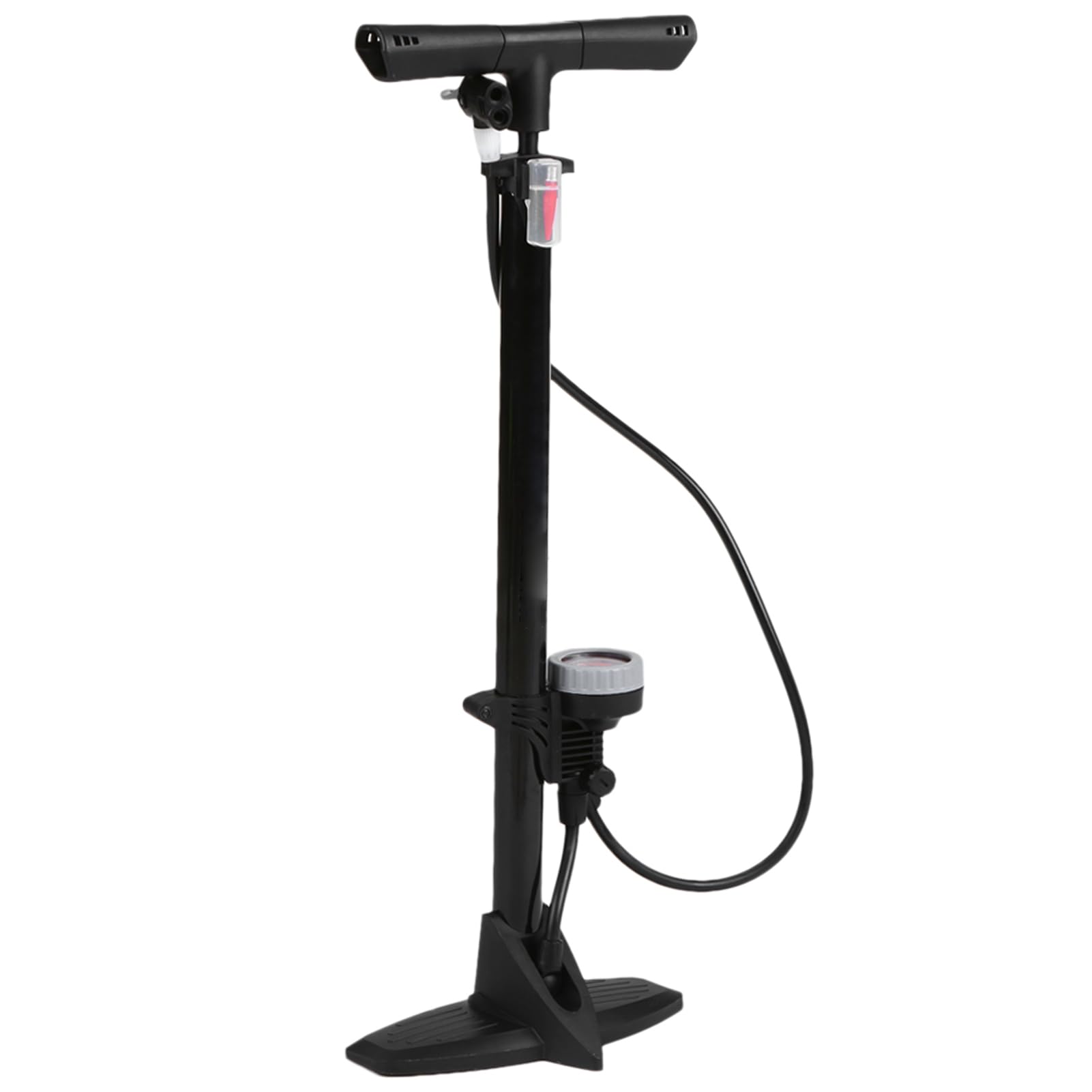 Pompa di Gonfiaggio da Pavimento per Bicicletta con Manometro Stabile e Durevole per Ciclista Alluminio 9,4 * 4,9 * 24,8 Pollici