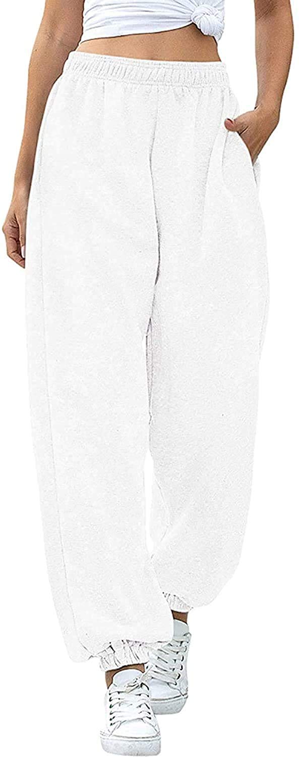 Women's Casual Sweatpants Cinch High Waist Sport Running Jogging Baggy Harem Sweatpants Jogger Trousers for Women