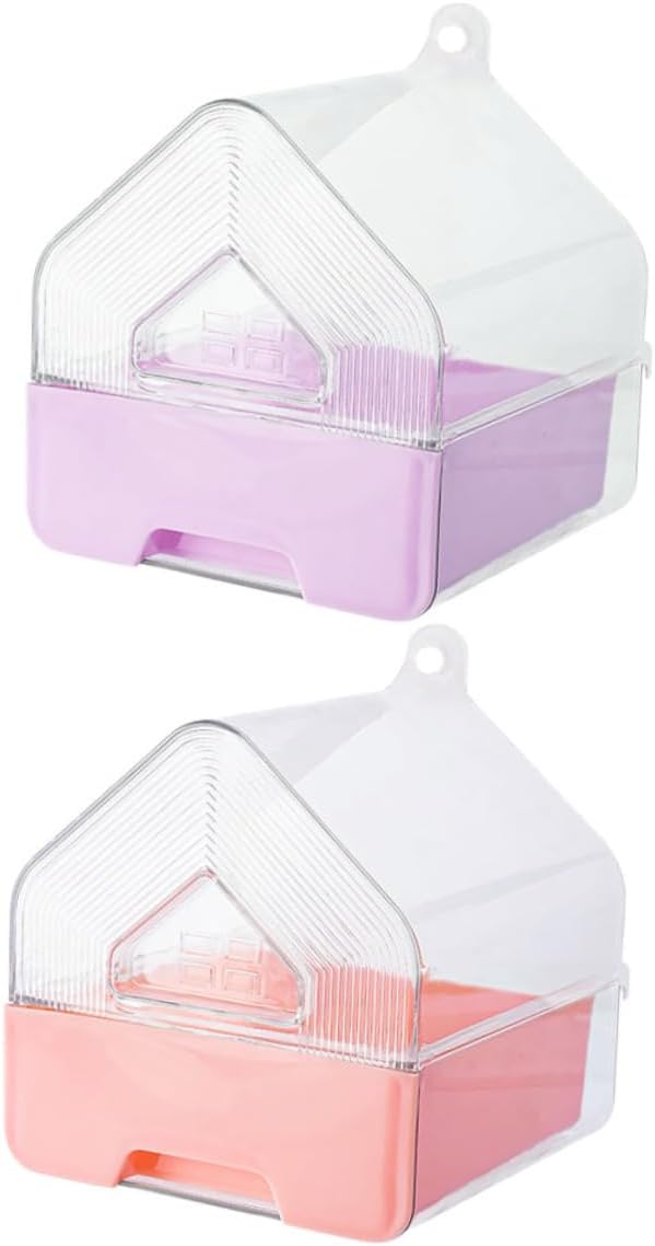 BESPORTBLE 2pcs Parrot Bath Tub Bird Shower Perch Cockatiel Bird Bath Parakeet Supplies