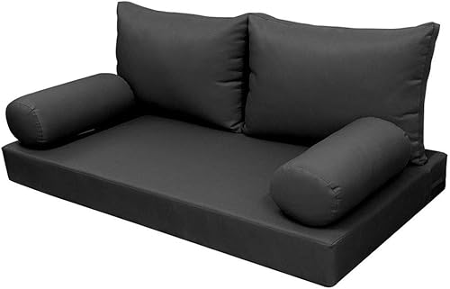 Prolinemax Estilo 2 - Cojín de colchón y almohada para exteriores, interior, porche, cama oscilante, borde de cuchillo, tamaño individual, AD003 |