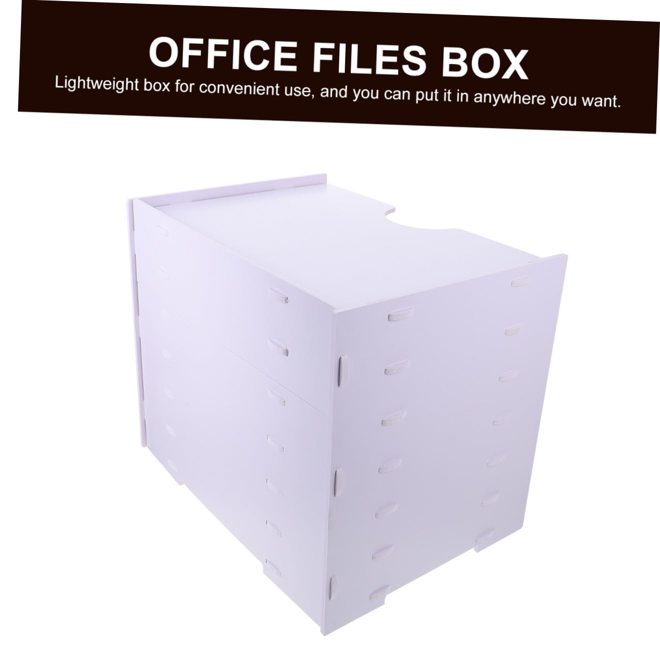 NUOBESTY Mehrlagige Dokumentenbox Weiß Aktenablage Aufbewahrungsbox für Büro und Studium Leichter Büro Organizer mit Großer Kapazität für Schreibtisch und Schüler