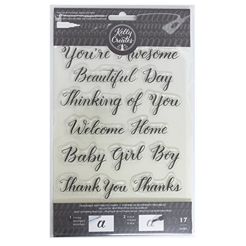 Kelly Creates-Traceable Sentiments Stamps: 17 Piece