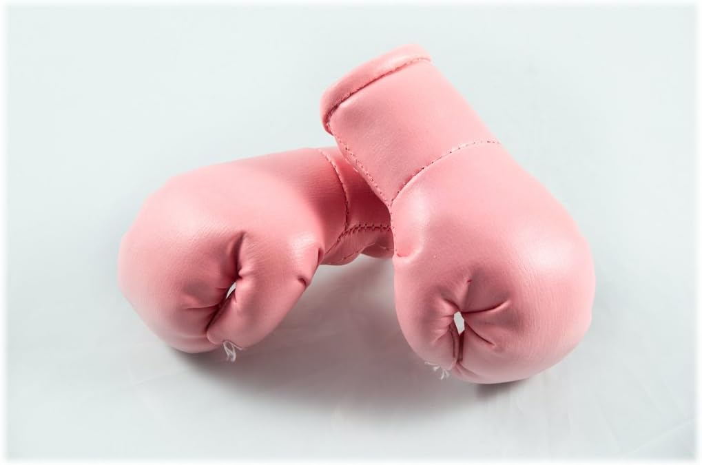 Mini Boxing Gloves Pink/Light Pink, 1 Pair (2pcs) Mini Boxing Gloves for Car Interior Mirror