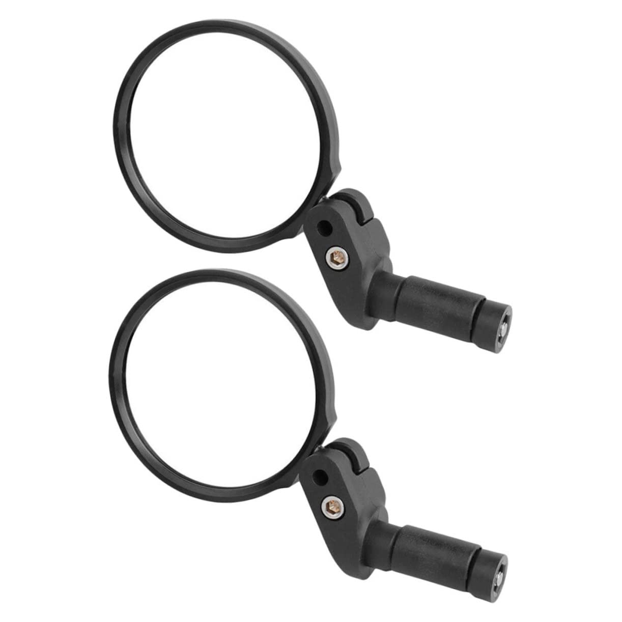 Specchietto Retrovisore Manubrio Bici da Montagna 2 Pezzi Nero | Acrilico e Plastico, Regolabile Riflettore Convesso, Accessorio per Bicicletta