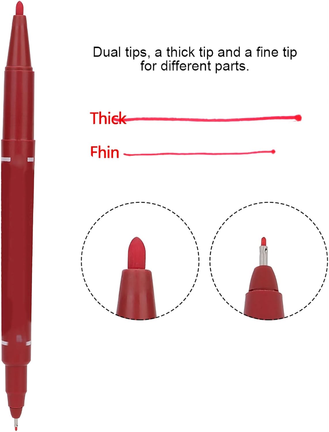 Tattoo Pen Tattoo Skin Marker Fine and Bold Tip, Tattoo Markers Stencil Markers Pen, Tattoo Marking Pen Skin Marker Pen for Tattoo Design Stencil Marking