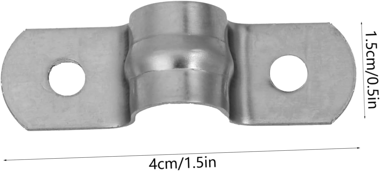 Vaguelly 40pcs u Shaped Stainless Steel Hose Clamps Pipe Clips for Water and Hoses Easy Install Straps Two for Secure Piping and Reduction