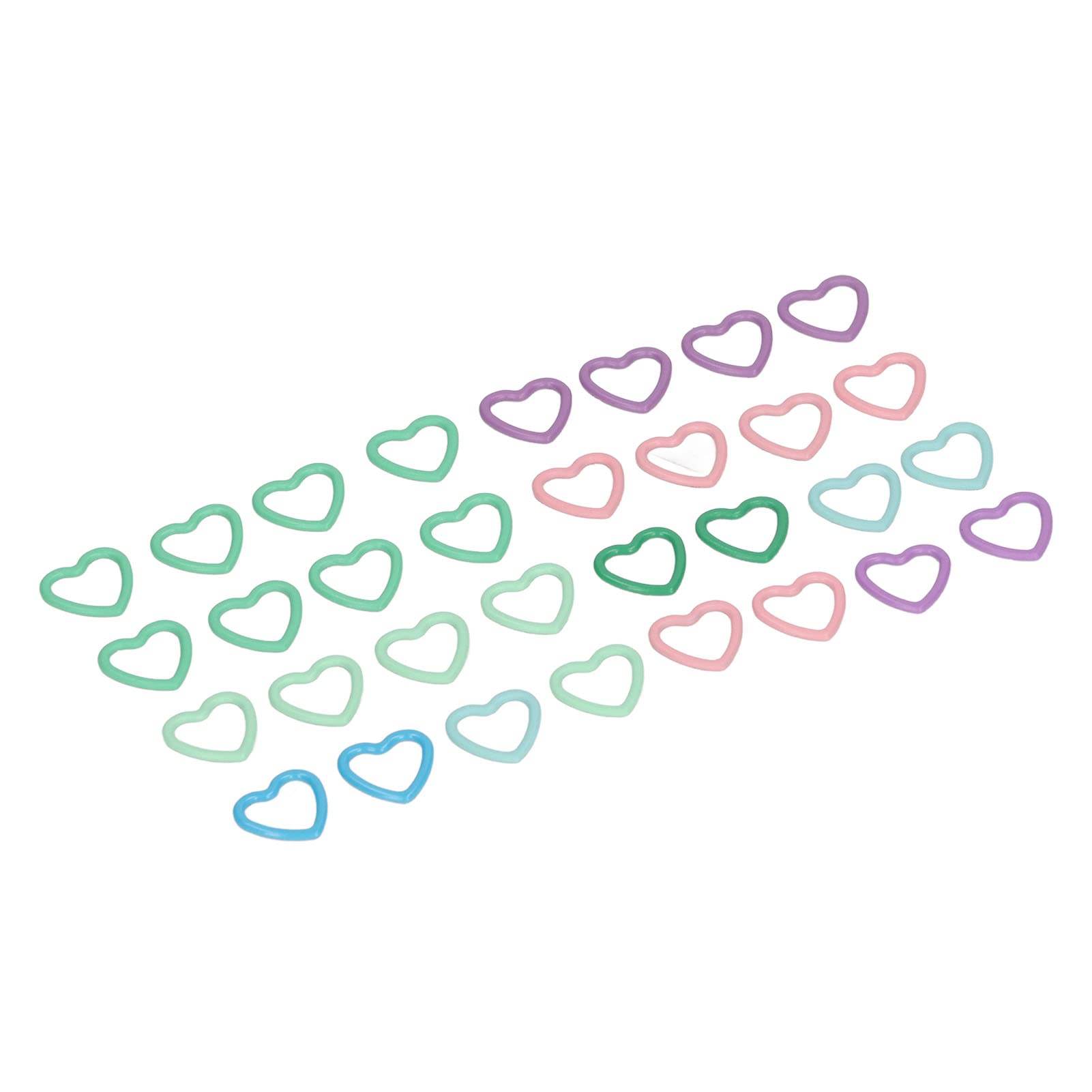 Jelquix 40PCS Metal Knitting Stitch Markers Heart Shaped for Easy Crochet and Knitting Use