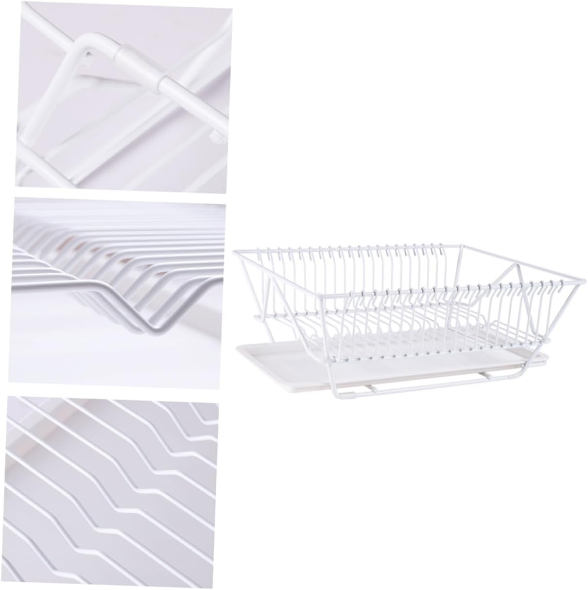 Zerodeko Dishes Drain Holder Kitchen Storage Rack Drying Rack for Dishes Draining Tray Iron Steel Drying