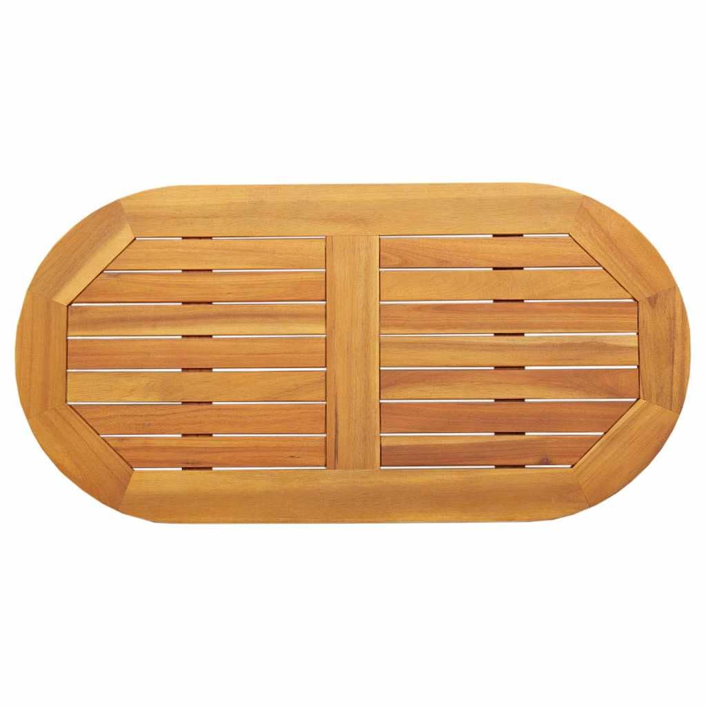 Piano del tavolo in legno massiccio di acacia, 90 x 45 x 2 cm