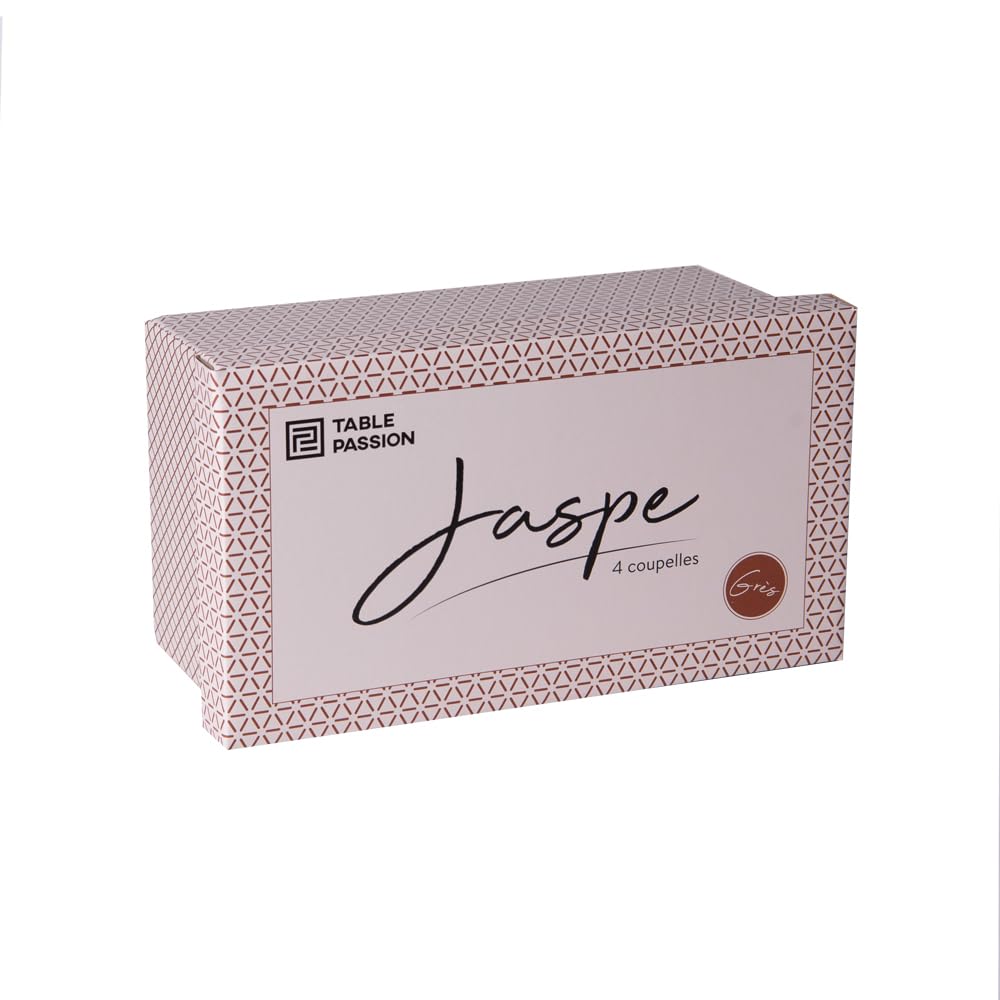 Table Passion - Coffret de 4 coupelles Jaspe 12 cm beige