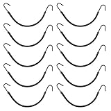 Hotop 10 Pack Ponytail Hooks Elastic Bands Hair Styling, Black