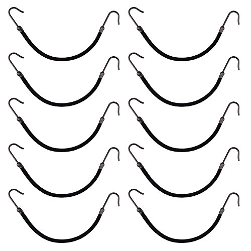 Hotop 10 Pack Ponytail Hooks Elastic Bands Hair Styling, Black