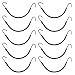 Hotop 10 Pack Ponytail Hooks Elastic Bands Hair Styling, Black