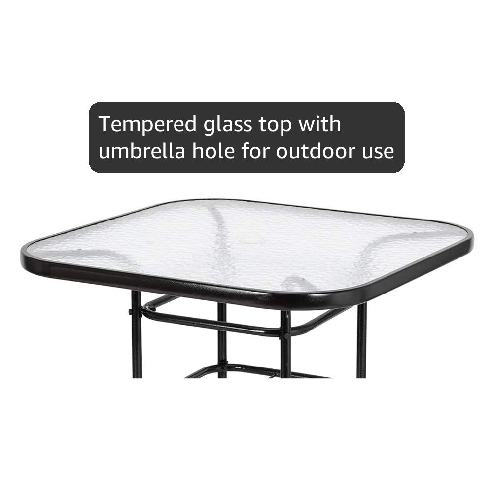 6 chair umbrella patio set MAISON ARTS 7-Piece Patio Dining Set for 6, Large Round Dining Table with  Umbrella Hole & Textilene Dining Chairs - On Sale - Bed Bath & Beyond