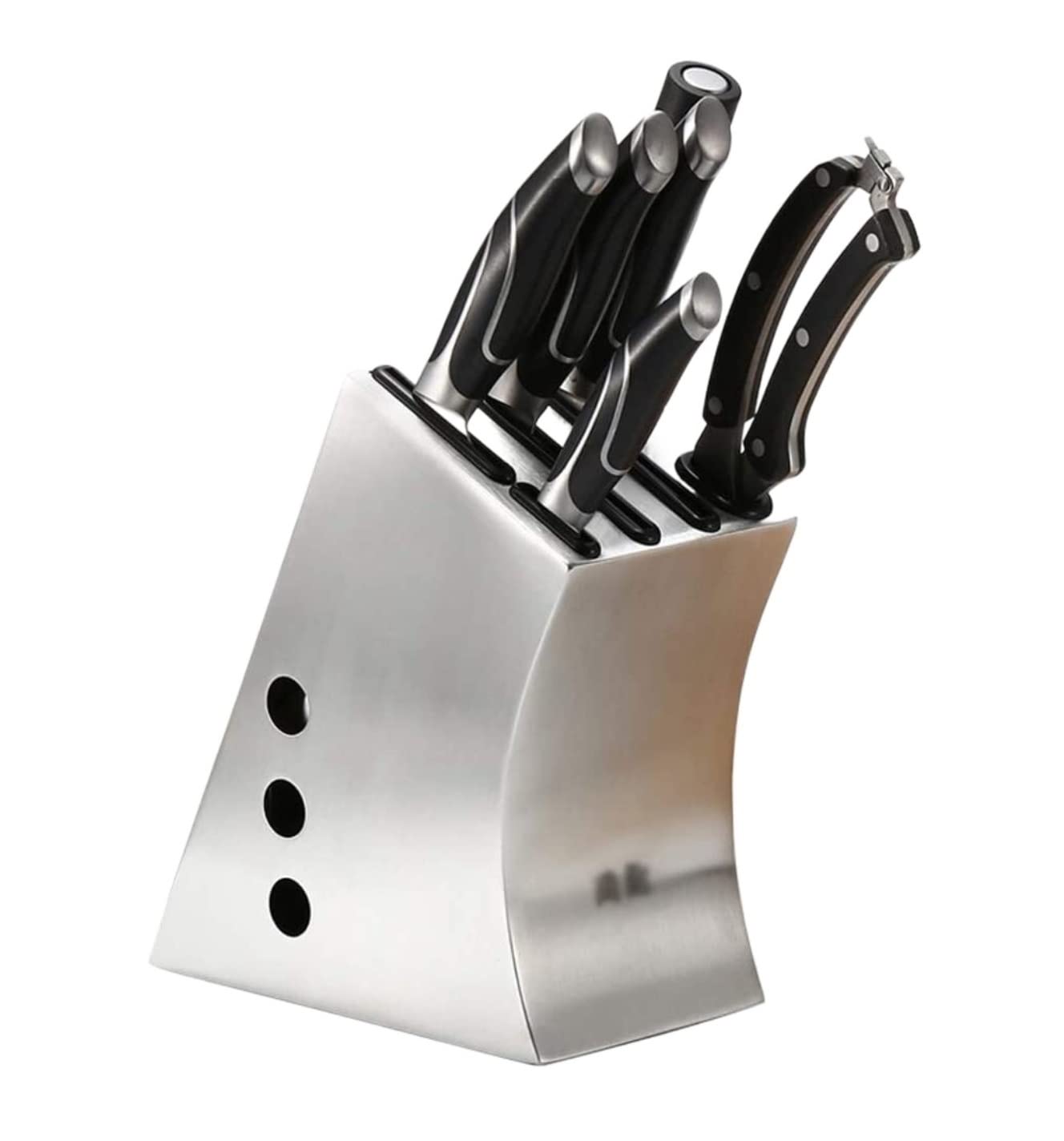 Bloque Cuchillos Cocina Soporte para Cuchillos De Acero Inoxidable, Estante para Bloques De Cuchillos para El Hogar, Almacenamiento De Suministros De Cocina