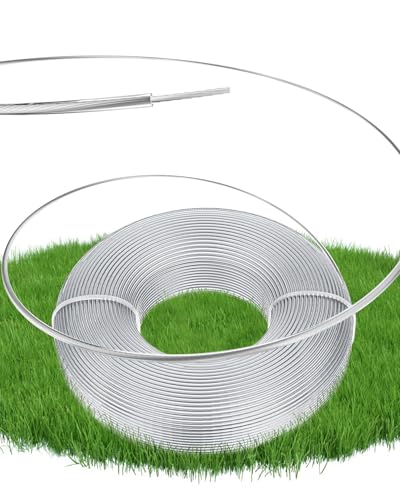 Zecaveler Trimmer Line 2.4mm 50m Stahldraht Garten freischneider faden Round Weed mähfaden Die Außenseite ist aus Nylon und die Innenseite ist Stahldraht Verwendet für Hof Unkraut Trimmen
