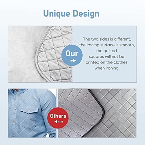 WLLIFE Ironing Mat, Portable Travel Ironing Blanket, Thickened Heat Resistant Ironing Pad Cover for Washer, Dryer, Table… - Image 4