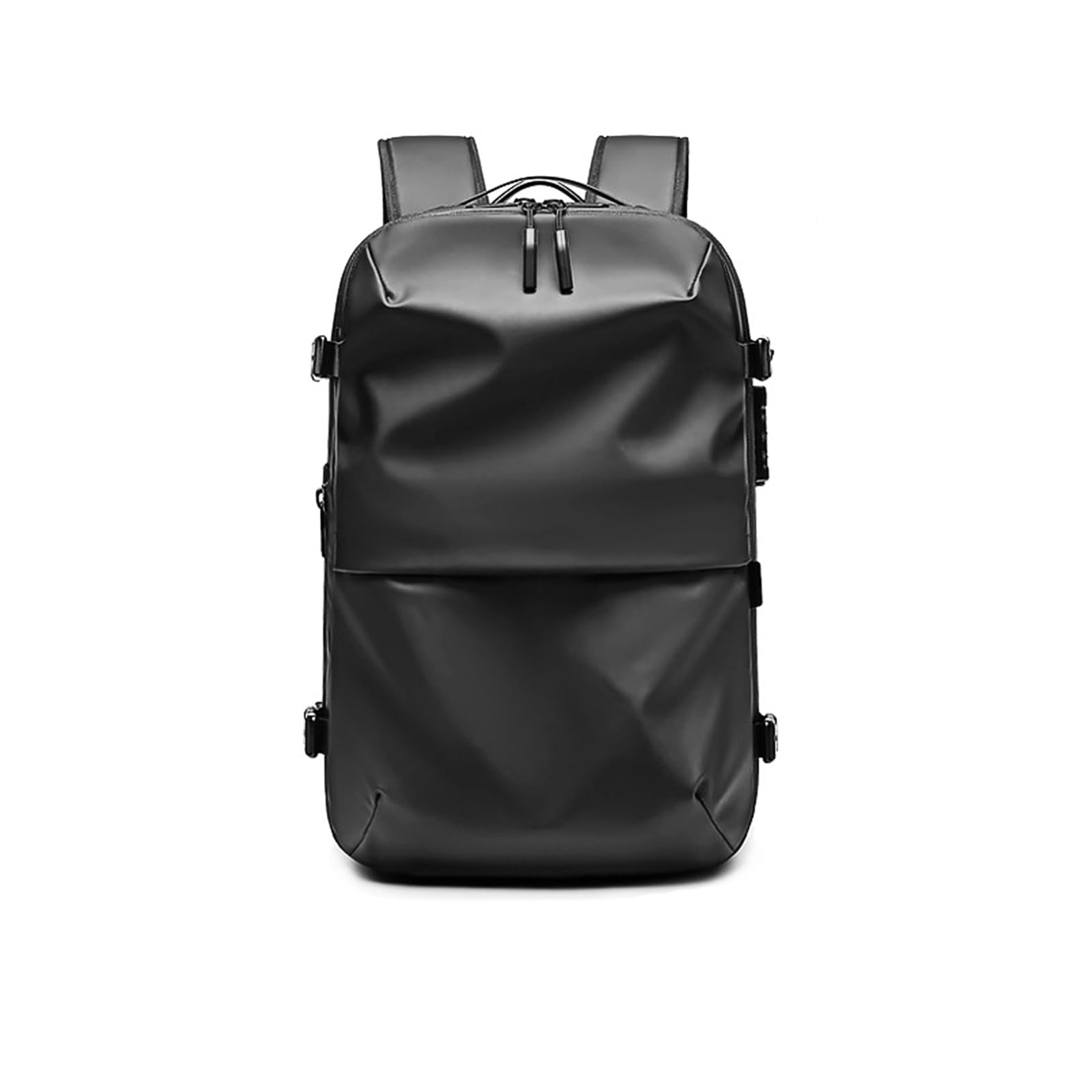 PTONSBUHY Vacpack Backpack Travel Computer Hiking Business Waterproof Anti Theft Grey Leather Large without Vacuum Compression Pump Backpacks for Men