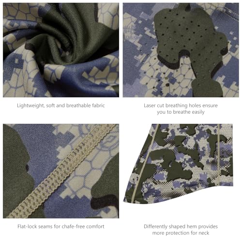 Image of BASSDASH UPF 50+ Breathable Neck Gaiter, Quick Dry Face Mask for Men Women