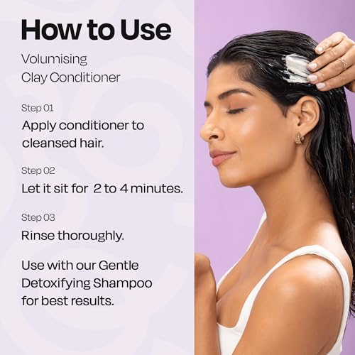 Image of MANETAIN Volumising Clay Conditioner 200gm for Curly & Wavy Hair | Oil Control & Detoxifying Formula for Frizzy Hair with Manicouagan Clay & BIOVOLUME | Lightweight, CG-Friendly Hair Conditioner