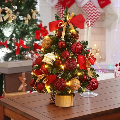 Árbol de navidad de mesa para decorar el abrigo de la chimenea 3