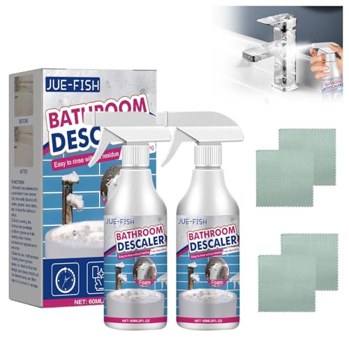 Compensai 2Pcs Stubborn Stains Cleaner Limescale Cleaner Bathroom Foam Cleaner Spray Bathroom Descaler Cleaner All-Purpose Bathrooms Descaler Foam Spray