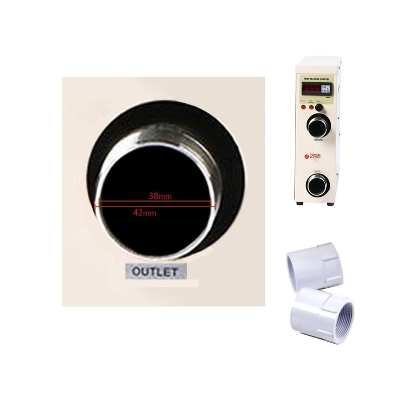 Calentador de Piscina Termostato de Calentador Agua Digital eléctrico 5, kW for Piscina, SPA, bañera hidromasaje, calefacción Bomba de Calor para Piscina