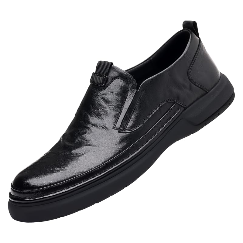 Men's Genuine Leather Classic Slip-on Shoes Oxford Shoes One-Step Business Casual Leather Shoes Work Shoes Loafers Top Cowhide Spring Derby Shoes