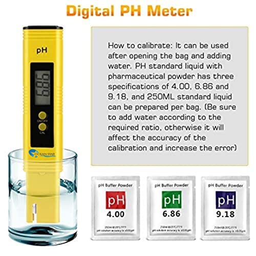 Image of OCEAN STAR Digital pH Meter for Multi-Purpose Usage, with Automatic Temperature Compensation (ATC), Ideal for Water, Pool, Hydroponics, Drinking, Laboratory, Aquaculture