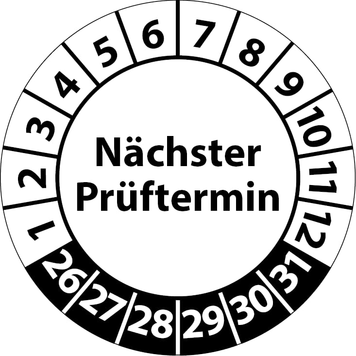 Produktbild von Prüfplakette Elektro-Check – Vinylfolie, Selbstklebend, -40 Bis +80 °C, Für Geräte Und Anlagen, 20 Mm, 250 Stück