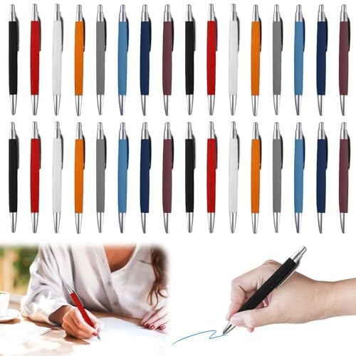 GBKDQQ 100 bolígrafos ergonómicos, antideslizantes Kulli, para oficina y hogar, caja azul, multicolor, color aleatorio