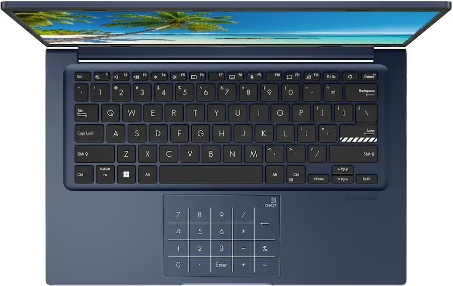 Image of ASUS Vivobook 14 inch FHD Business Laptop Computer, Intel Core 5 120U (10-core) Processor, 16GB RAM 1TB SSD, Windows 11 Pro, AI Copilot, Camera Privacy Shutter, PLUSERA 8-in-1 Hub Included, Quiet Blue